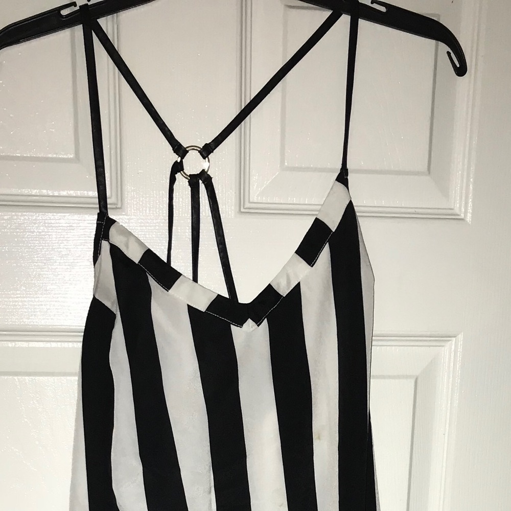 Black and white stripe maxi dress NWT